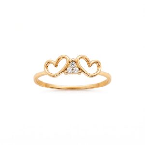Natural Diamond Gold Ring DLR2213 with Round Brilliant Cut Diamond