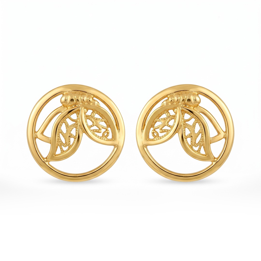WhatsApp Image 2026-06-03 at 2.34.46 PM (1) Nature Inspired Gold Stud Earrings LPT17188