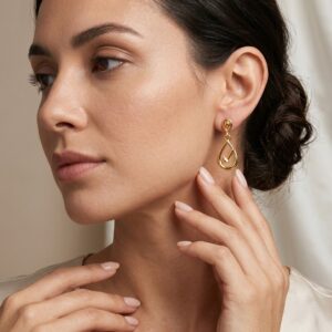 Minimalist Gold Drop Earrings for Women
