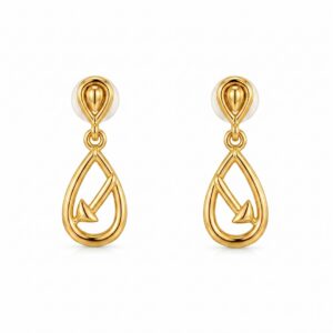 Elegant Teardrop Gold Earrings LPT17274
