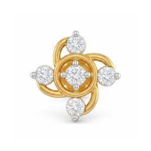 Premium Natural Diamond Gold Nose Pin DGLOSC1824